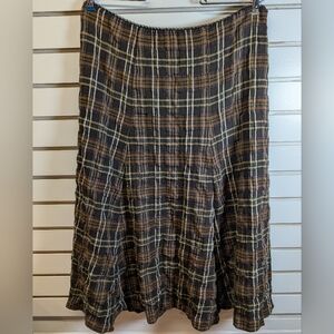 Gerard Darel Plaid Full  Mid-length Cottagecore Skirt EU 42 EUC